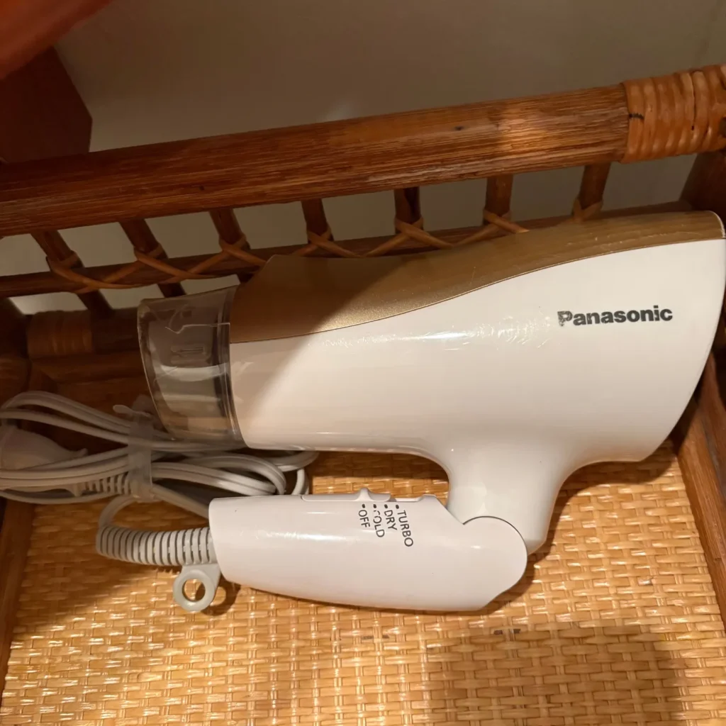 ハウステンボスのホテルアムステルダムのミッフィールームのドライヤー