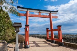 宮崎県宮崎市にある青島神社の鳥居の画像