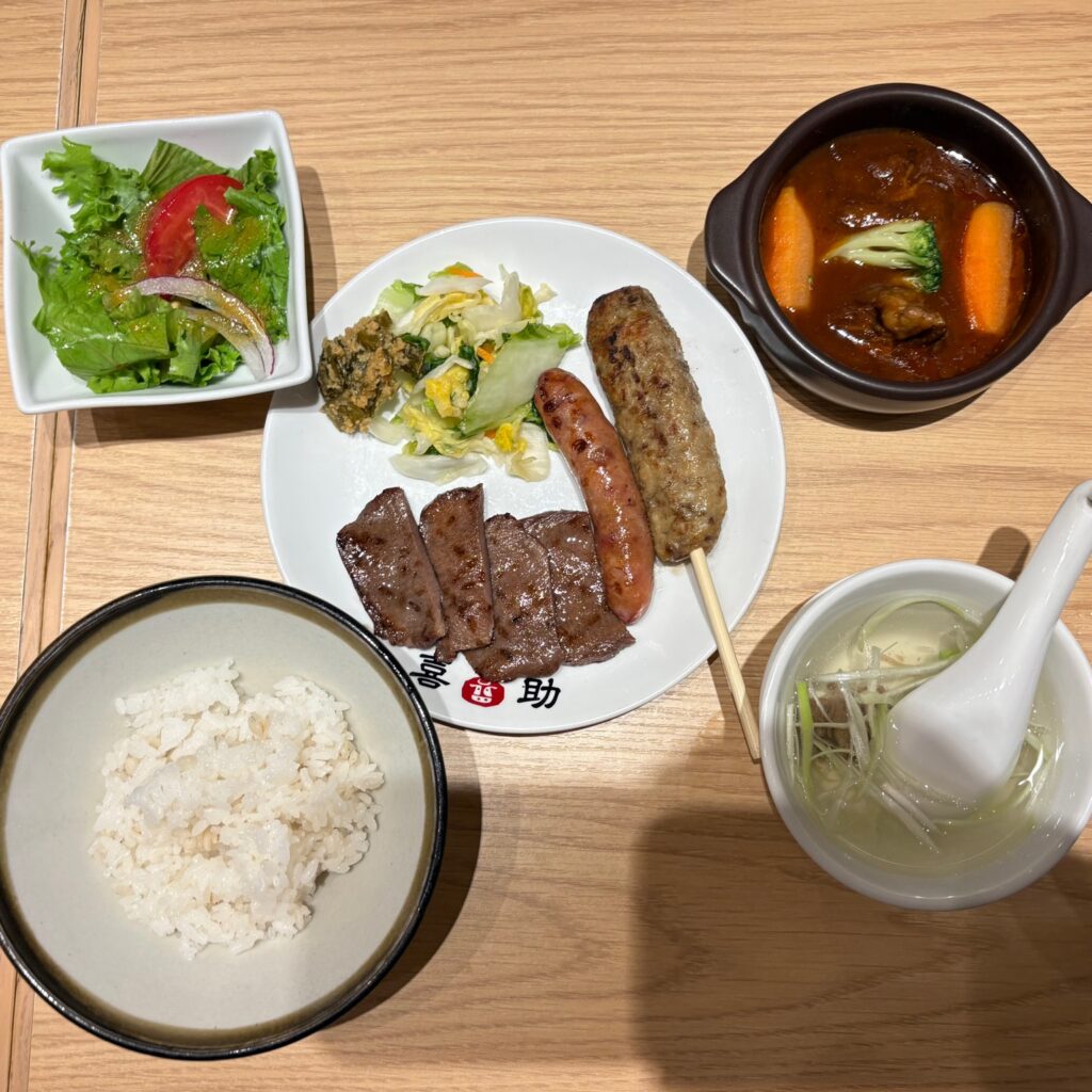 牛たん通りにある味の牛たん喜助のスペシャルセット