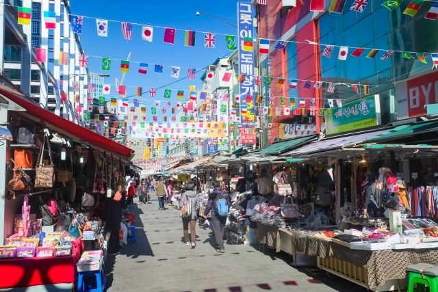 韓国のソウル南大門市場の画像